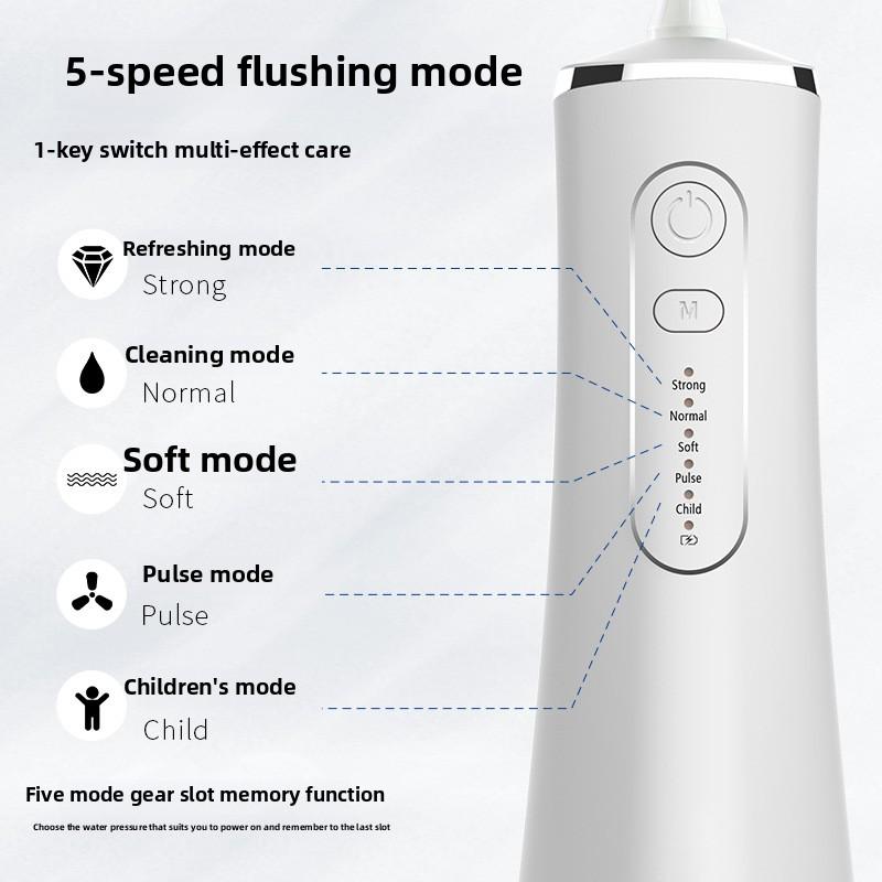 Handheld Portable Dental Flusher Household Large Water Tank Oral Flusher Cleaning Electric Water Dental Floss Dental Wash