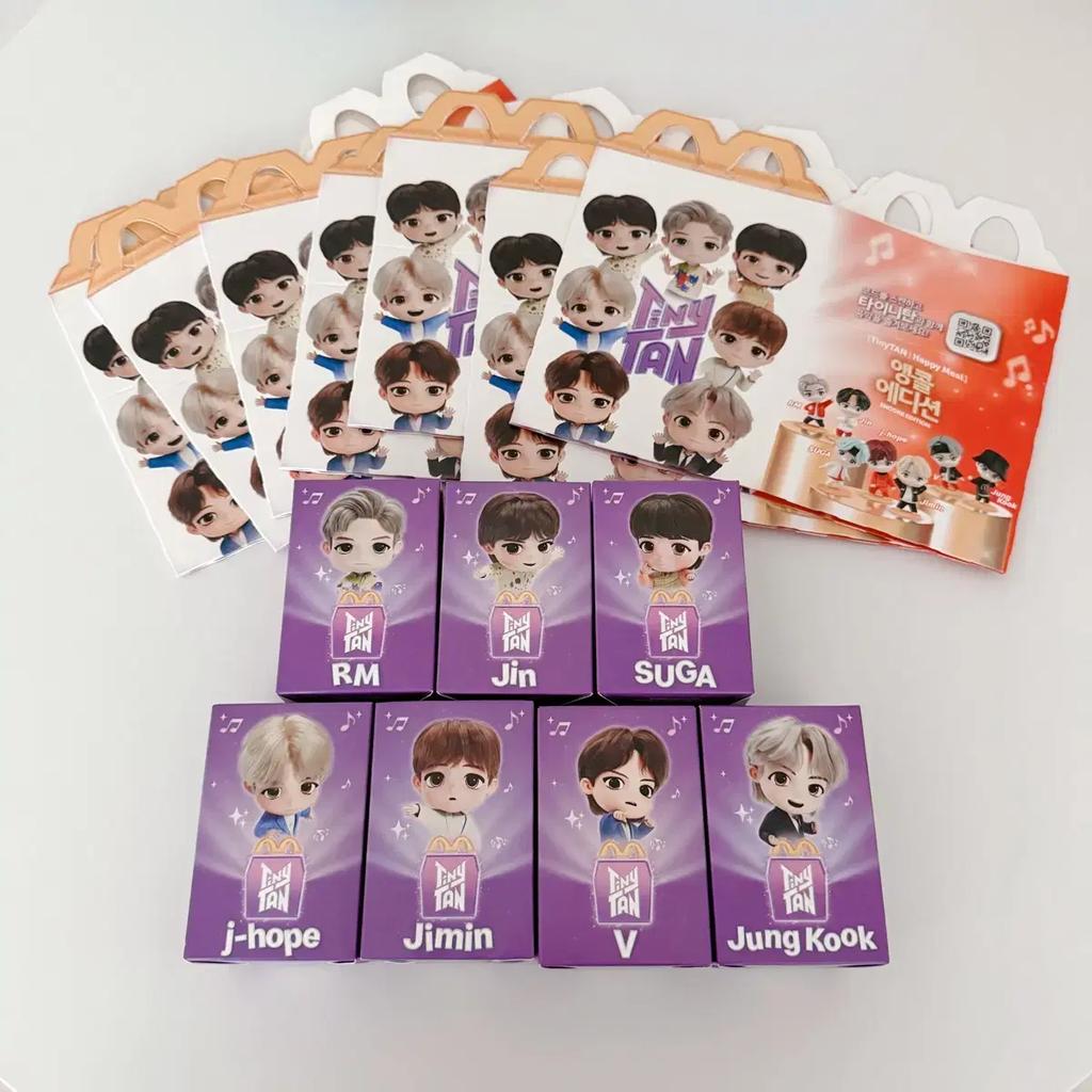 BTS Tiny Tan X Mcdonald's Happy Meal Limited Edition Leketøy Komplett Sett