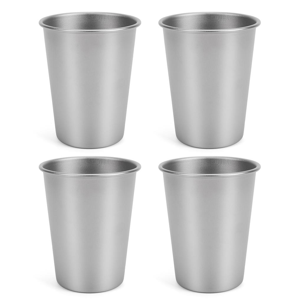 320ml Ti Cup Whiskey Pure Ti Camping Drinkware Lightweight Durable Outdoor Travel for Juice Beverages Cold Drinks 4PCS
