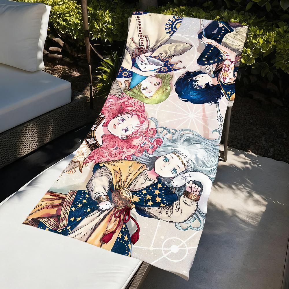 W-Witch Anime Hut A-Atelier Handtuch Groß Schnelltrocknend Mikrofaser Weich Strandhandtuch für Reise Fitness Sauna Baden Camping