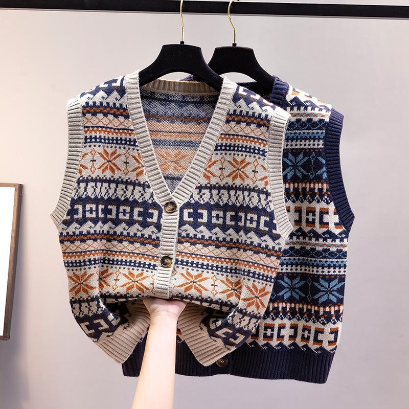 Women's Knitted Cardigan Vest for Early Spring and Autumn 2024 - Loose Fit Sweater