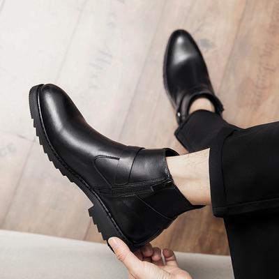 High Quality Men Casual Leather Ankle Boots British Style Casual Oxfords Non Slip Office Working Designer Shoes