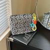 Small bag Portable cosmetic bag Going out to store toiletries bag Transparent mesh mobile phone change bag