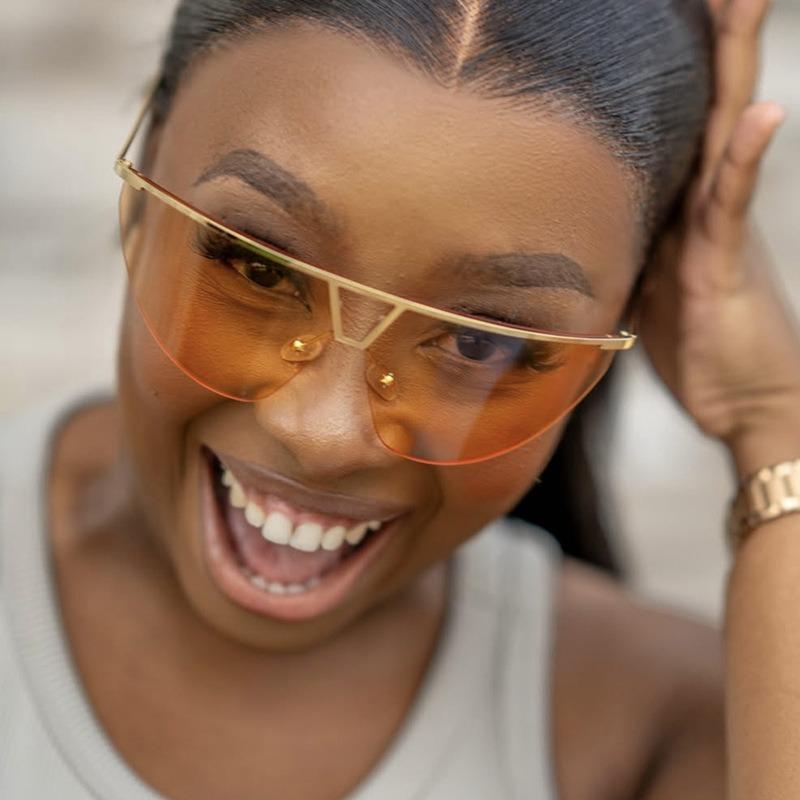 New Ins Personalized Exaggerated Sunglasses Internet Celebrity Same Style Women's UV Protection Trendy Sunglasses