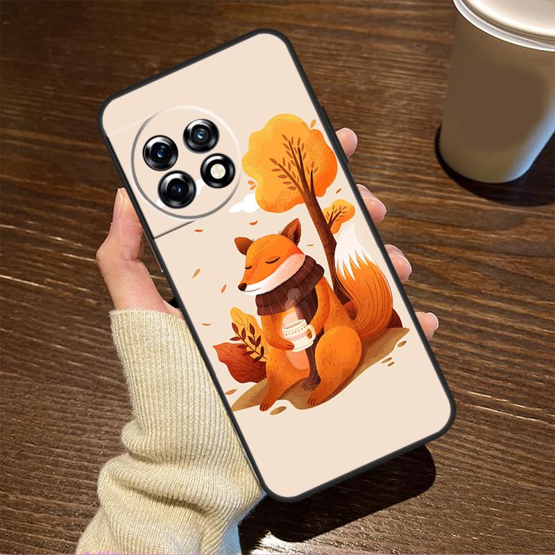 Autumn Leaves Fall Fox Case For OnePlus 13T 10T 8T 10R 13R 15 R 13 12 11 9 10 Pro Nord CE 5 2 3 4 Lite N20 N30 Cover