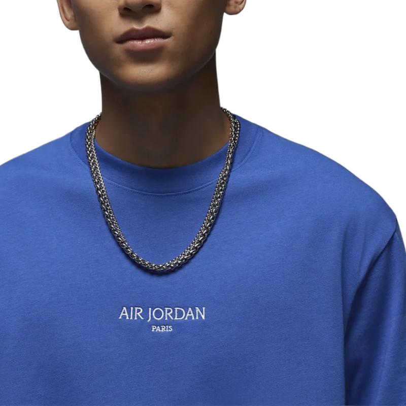 Nike Breathable Letter Print Design Comfortable Pullover Short Sleeve T-Shirt Men Tops Blue HF5491480
