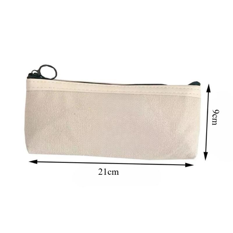 1Pcs Canvas Pencil Bag School Box Pouch Statione Little Bear Pen Holder Desktop Stationery Organizer School Supplies Pencil Cases