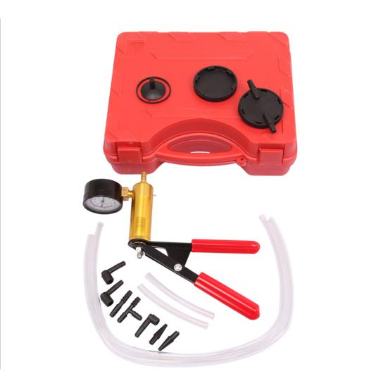 11Pcs Hand-Operating Vacuum Pump Brake Bleeder Machine Bleeding Tester Tool Set