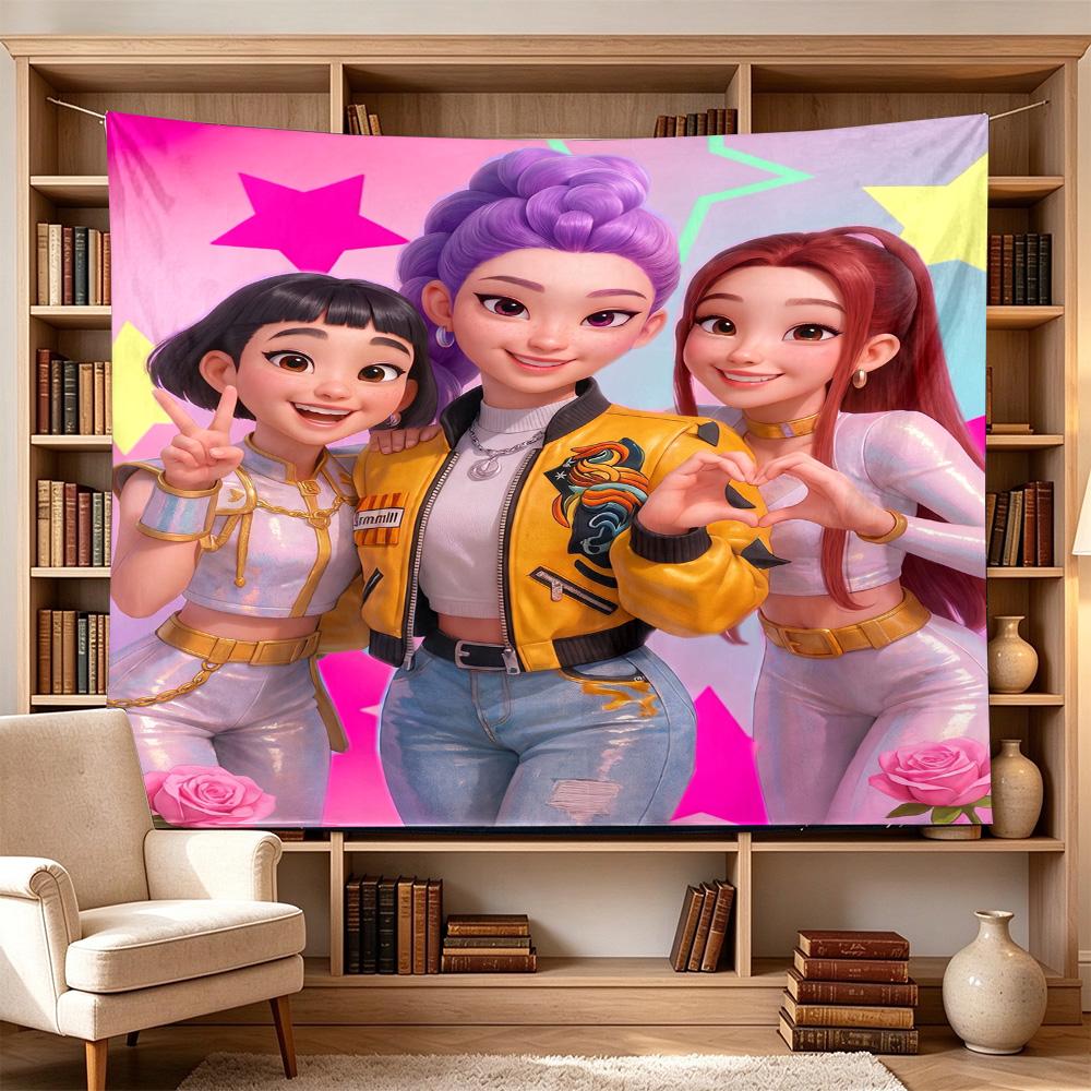 Huntrx Cyberpunk Fashion Large Size Wall Tapestry, Room Aesthetic Decor for Living Room Party Background,Perfect Gift