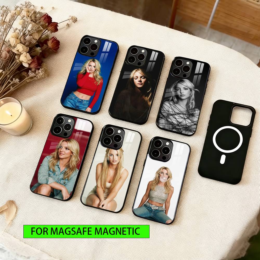 Britney Spears Phone Case For iPhone17,16,15,14,13,12,11 Plus,Pro Magnetic with Magsafe Wireless Charging