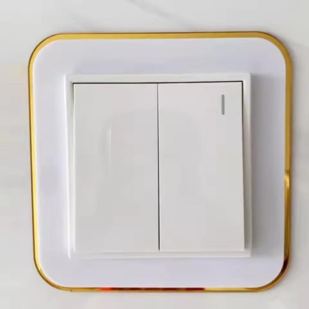 1pc New Anti-Dirty Switch Protective Cover Buckle Type Non-Adhesive Switch Socket Decorative Frame Outlet Wall Sticker Home