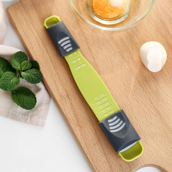 Adjustable Measuring Spoon Non-Toxic Odorless Flat Edge Spoon Double End Milk
