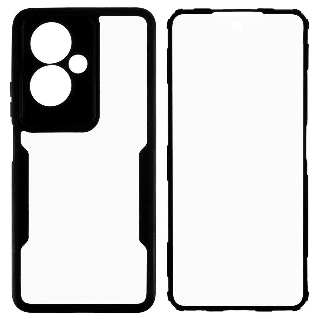 For Oppo A2 5G/A79 5G Case Acrylic+TPU Full Body Shockproof Phone Cover with PET Screen Protector