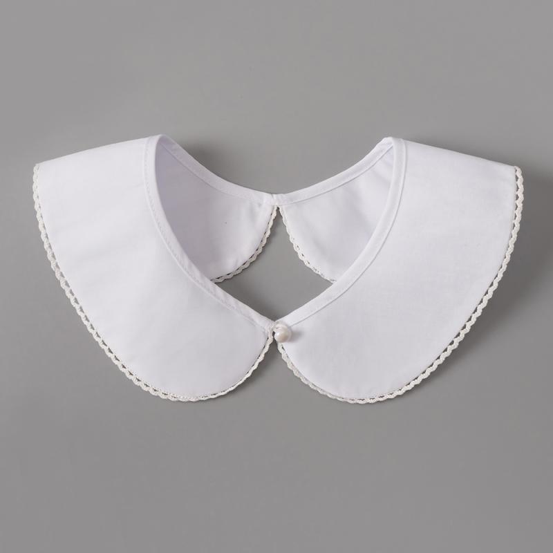 Removable Lace Doll Fake Collar Women Tie Ladies White Shawl Wrap Detachable Embroidered Lapel False Collar Clothes Accessory