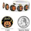 Halloween Stickers - 500 Per Roll with Different Slogan Designs for Halloween