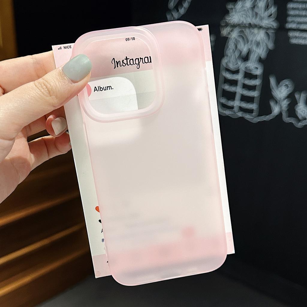 Respiro di Ghiaccio Fantasma Opaco Foro Grande Applicabile Custodia per Telefono IPhone 16PRO Apple 14 Semplice Coppia 15 Custodia Protettiva