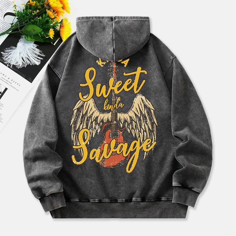 

Худи с крыльями, женская, хлопковая, с принтом букв, уличная одежда, оверсайз, теплая, с карманом, женская одежда L