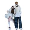 Dames Herfst/Winter Schattige Kattenoor Fleece Gevoerde Hooded Vest Jas