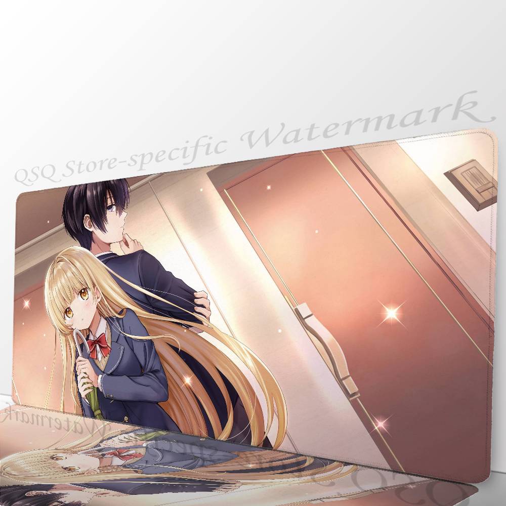 Der Engel von nebenan verwöhnt mich bis zur Besinnungslosigkeit Anime Mauspade Maismatte Schreibtischmatte Mit Polster Gaming Zubehör Prime Gaming XXL Tastatur P