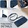 Applicable to Samsung Z Fold 6 leather case Z Flip5 folding mobile phone retro matte zipper wallet diagonal straddle