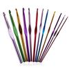 12pcs Metal Handle 2-8mm Crochet Hook Set Colorful Stainless Steel Knitting Needles Yarn Sweater Weave Sewing Needles Craft Tool