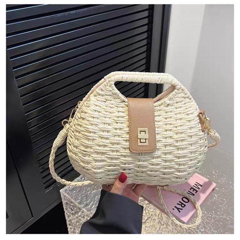 

Новая летняя универсальная плетеная сумка через плечо, сумка-мессенджер, женская сумка ручной работы, пляжная сумка для отпуска на море Lock