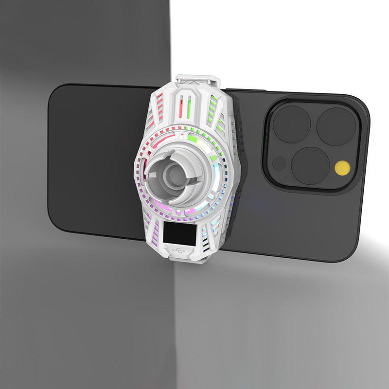 Adjustable Desktop Phone Cooler: Silent Semiconductor Cooling with Aluminum Alloy Stand for Live Broadcasts