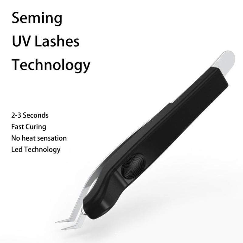 Lash Tweezer Lamp Silicone Cordless Mini Gel Quick Curing Light Portable Handheld Lash Extension Lamp With Press Switch For Nail
