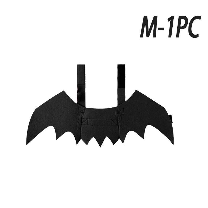 Halloween Bat Wings Pet Costume with Bell Chest Back Strap for Dog Cat Cosplay Clothes Party Holiday Dress Up Decoration Use