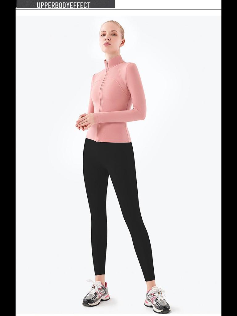 Women's Lulu Yoga Jacket: Quick-Dry, Long-Sleeve Sportswear for Autumn/Winter Fitness