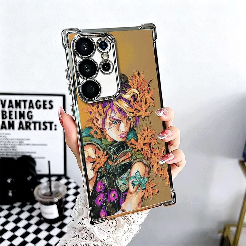 JoJo Adventure Jolyne Cujoh Soft Phone Case For Samsung Galaxy S26 Ultra S25 Edge S24 FE S23 Plus S22 S21 + S20 Plating Anti-Fal