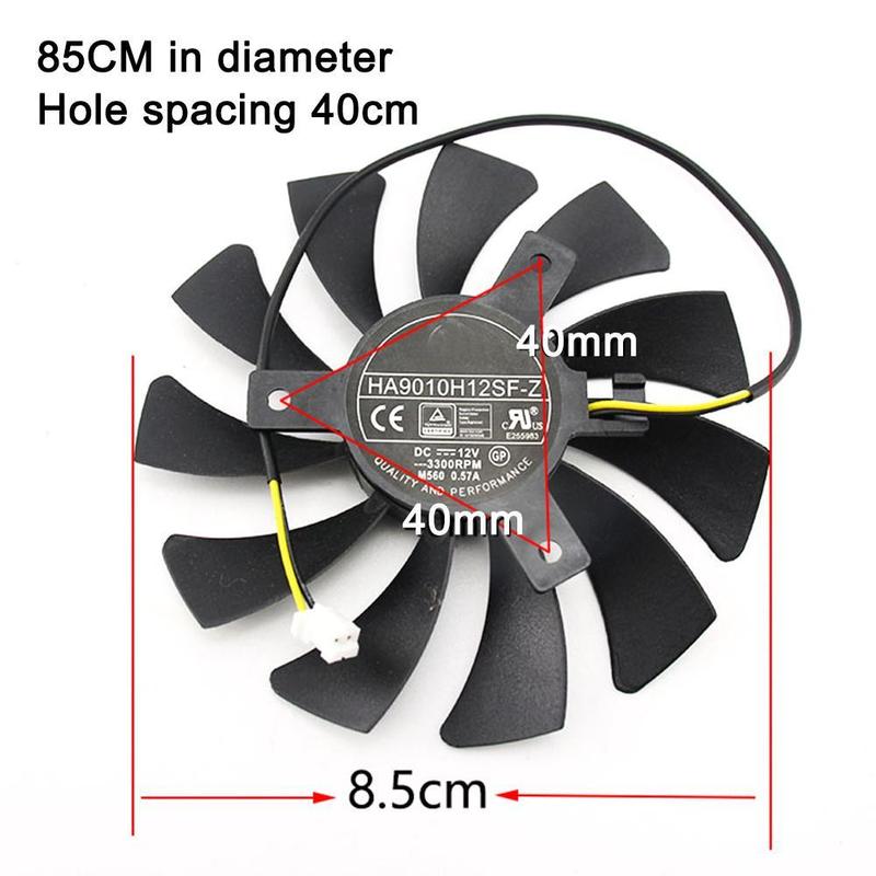 0.57AMP DC 12V HA9010H12F-Z 2Pin GTX1050 Ti Cooler Fan For MSI Geforce GTX 1050Ti 4G OC GTX 1050 2G Graphic Card Cooling Fan