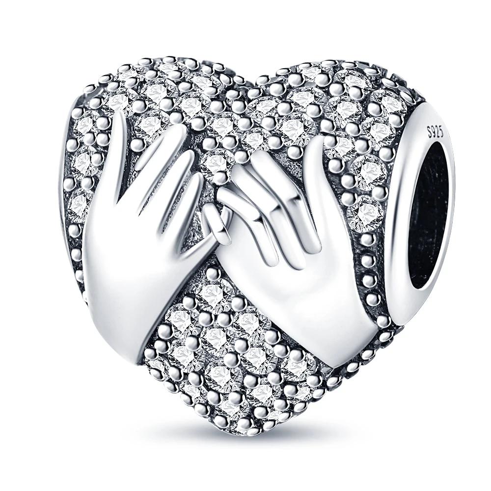 Copper Heart Circular Animal Beads Fit Original Charm Bracelet Women Diy Fashion Copper Jewelry Making