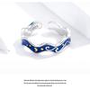 Everle Blue Starry Sky Sterling Silver Gold-Plated Open Ring S925