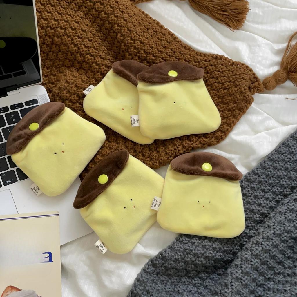 1 STÜCK Mini Kreatives Karamellpudding Münzfach Mini Kopfhörertasche Plüsch Cartoon Aufbewahrungstasche Mini Geldbörse Mädchen Geschenke