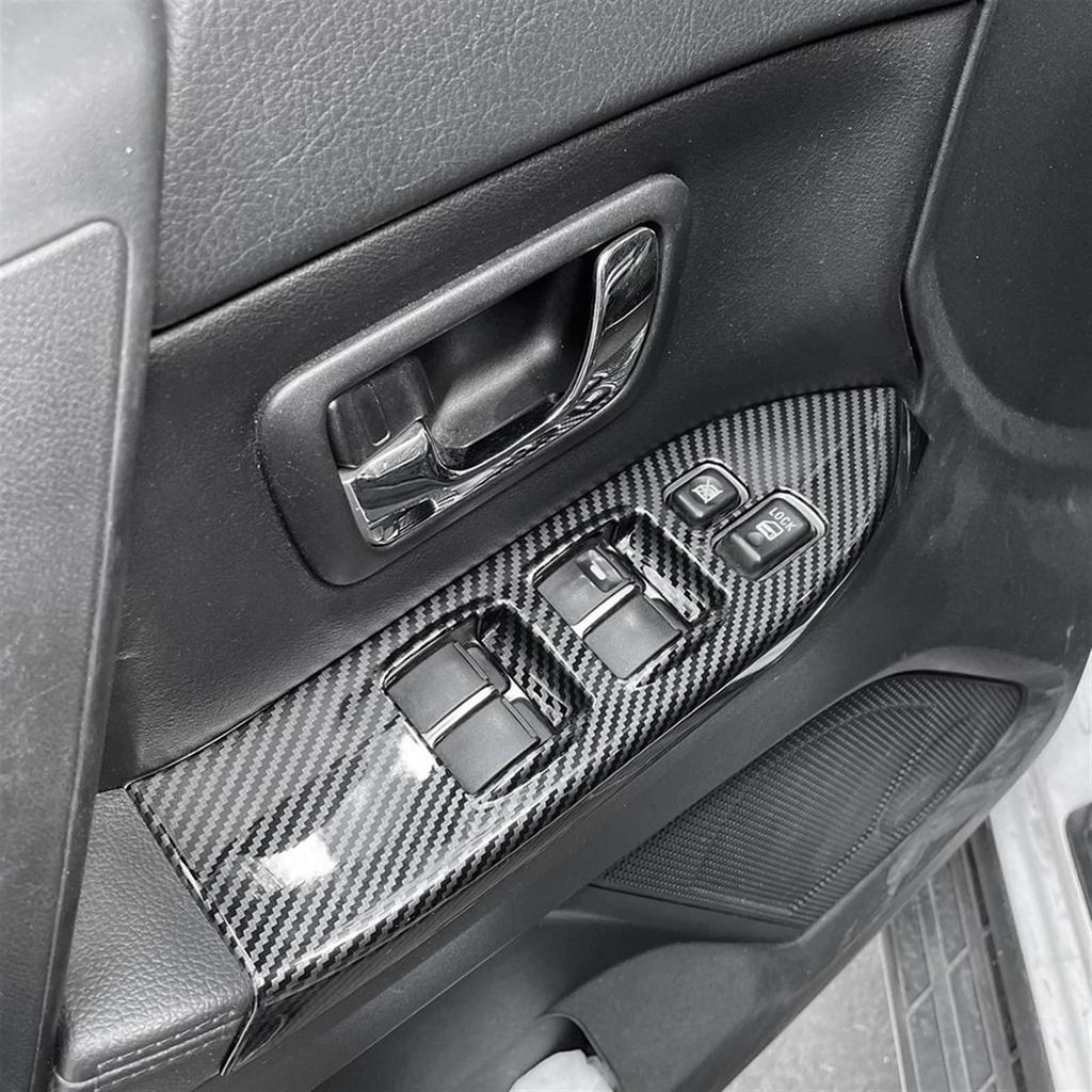 Compatible with Mitsubishi Pajero 2007-2019 Car Interior Window Lift Switch Button Panel Cover Trim Frame Accessories Decoration