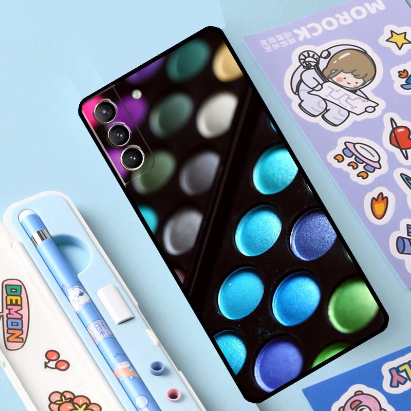 Makeup Eyeshadow Palette Cover For Samsung Galaxy S23 S21 FE S20 FE S22 Plus Note 20 Ultra Note 10 S8 S9 S10 Plus Case