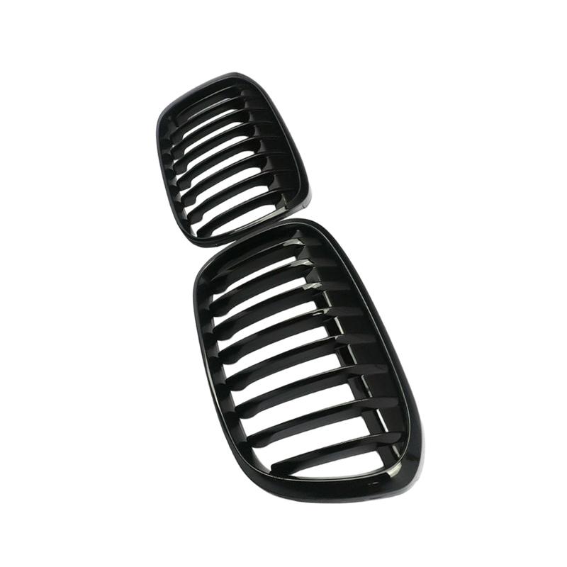 2Pcs Front Bumper Kidney Grille Hood Kidney Grill Racing Grills Gloss Black Replacement For BMW X1 F49 F48 2016 2017 2018