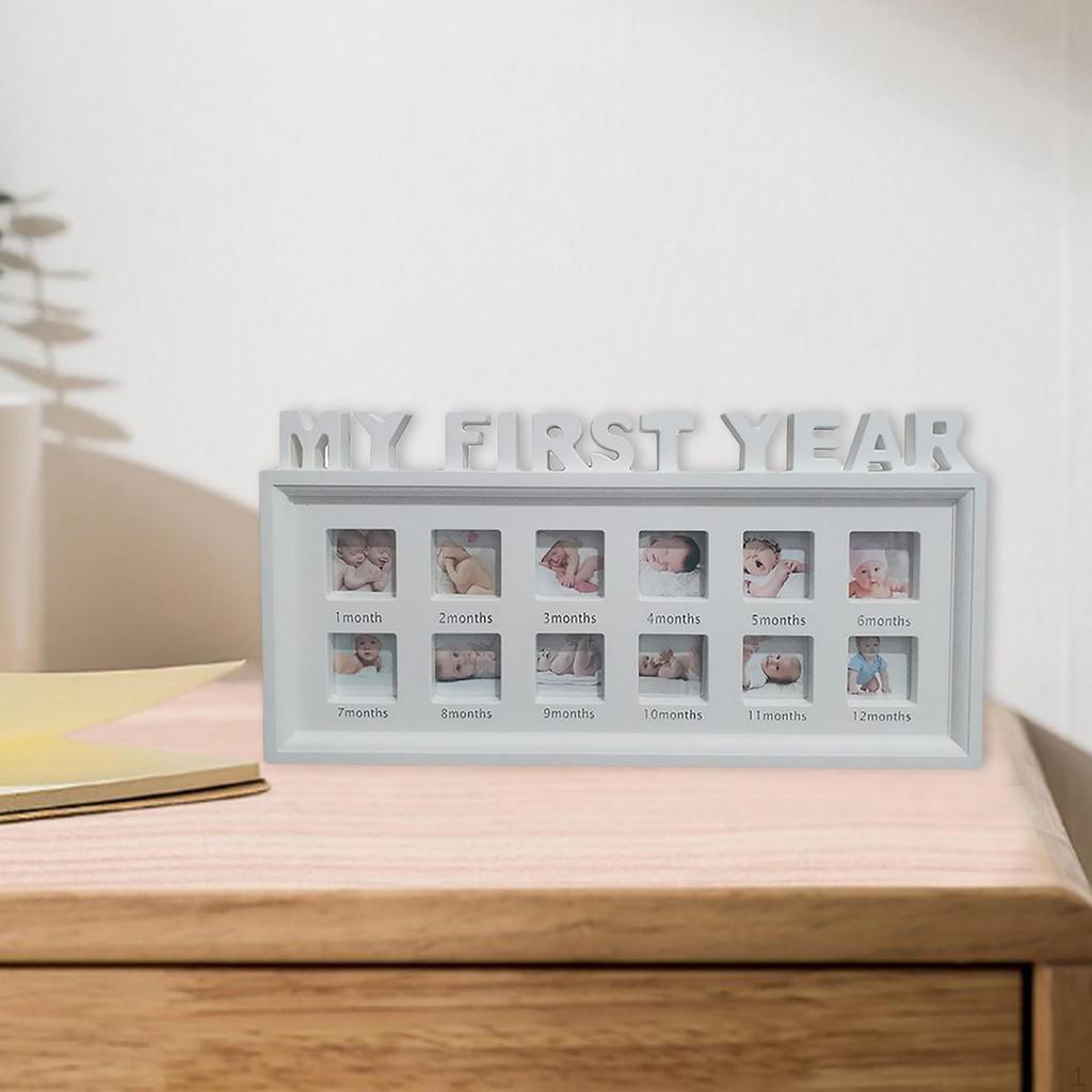 First Year for Baby, 12 Month Picture , Photo Baby Shower Desktop Display