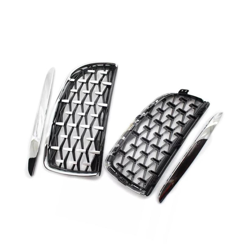 Car Diamond Kidney Grille For Bmw 3 Series E90 E91  325I 328I 335I 2005-2008 Meteor Style Front Grilles Car Repaclement Parts