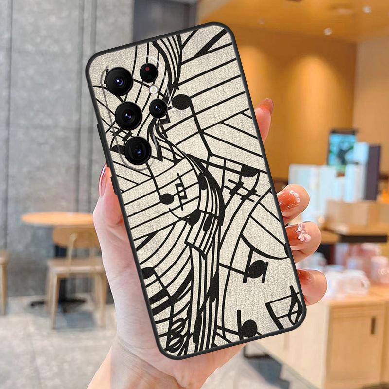 Hudební noty Hudební noty Pouzdro na telefon Pro Samsung Galaxy S25 S23 S22 S21 S20 S24 Ultra S9 S10 Plus S25 FE Zadní kryt