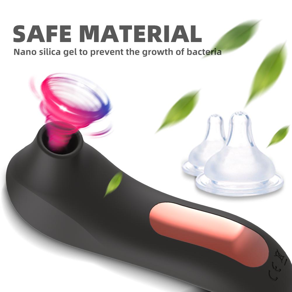 Clitoral Sucking Vibrator Waterproof Soft Powerful Vacuum Nipple Clit Multi-Speed Modes Private Relaxation Travel Portable Adult Intimate Sex Toy