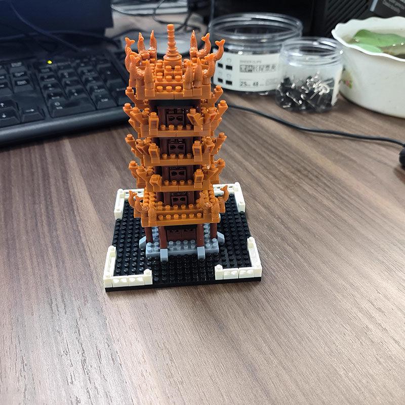 Yellow Crane Tower 3D Jigsaw Puzzle - Challenging Architectural Model