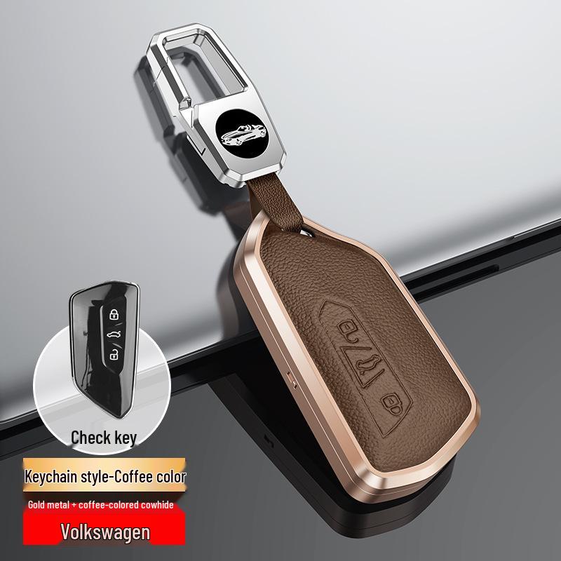 Genuine Leather Key Cover for Volkswagen Golf 8 and Teramont