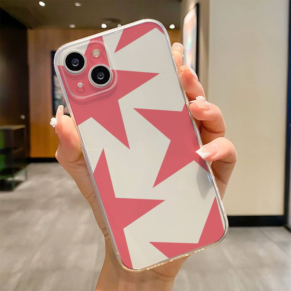 Fashion Vintage Large Stars Phone Case For iPhone 17 16e 16 15 14 13 12 11mini Pro Max X XR XSMAX 8 7 Air Plus Soft Cover