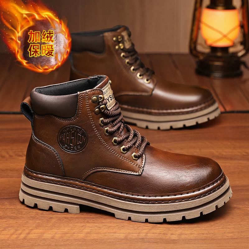 

20242025 hot-selling autumn new retro sports tooling boots high-top outdoor thick-soled wear-resistant Martin boots 45