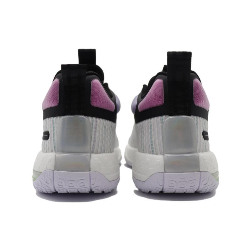 Anta Bastard Cushioning Anti-Slip And Wear-Resistant High-Top Basketball Shoes Men's White Black Purple Sneakers 112241112-1