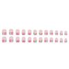 Square Press On Nail Flower Fake Nail Stick On Nail In 12 Sizes,24 Pcs French Nail Tips for DIY Nail Art Decorations