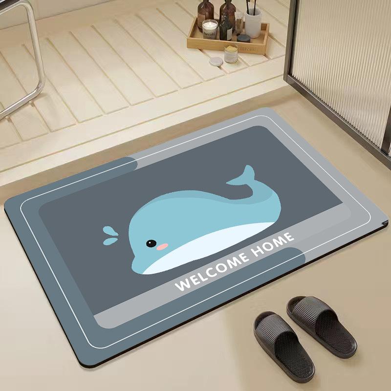 

Коврик из диатомовой грязи для ванной комнаты, нескользящий коврик, простой впитывающий и грязный коврик для ног в ванной 80 * 120cm