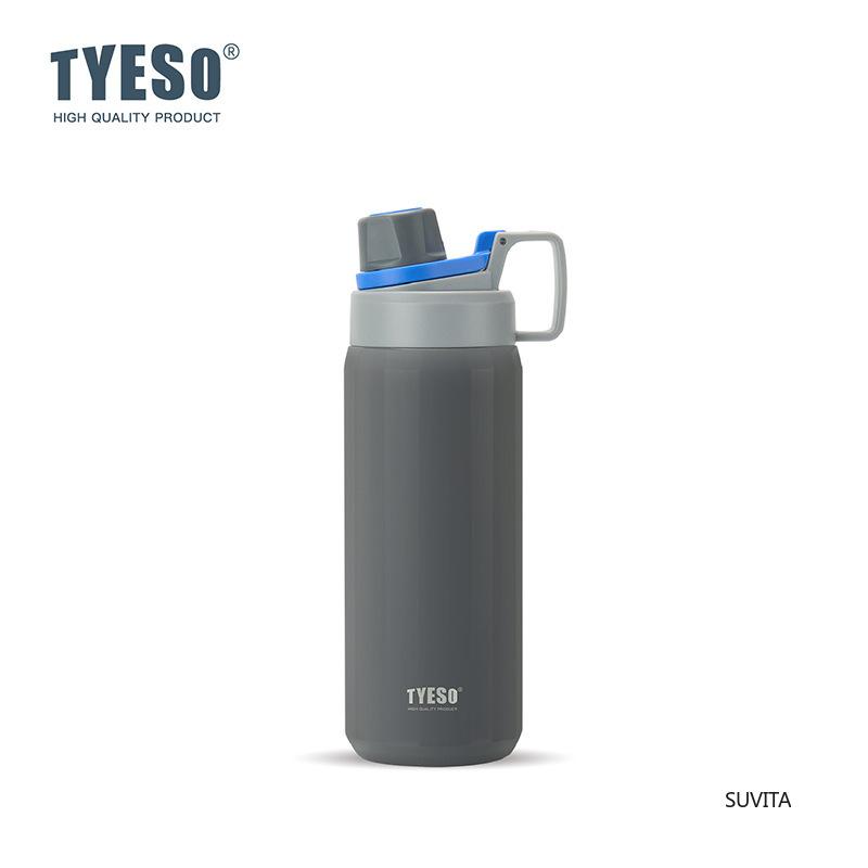Bouteille d'eau thermos en acier inoxydable Tyeso Sport Isotherme Anti-fuite Portable Gourde Fitness pour Voyage en Plein Air Gourdes sous Vide